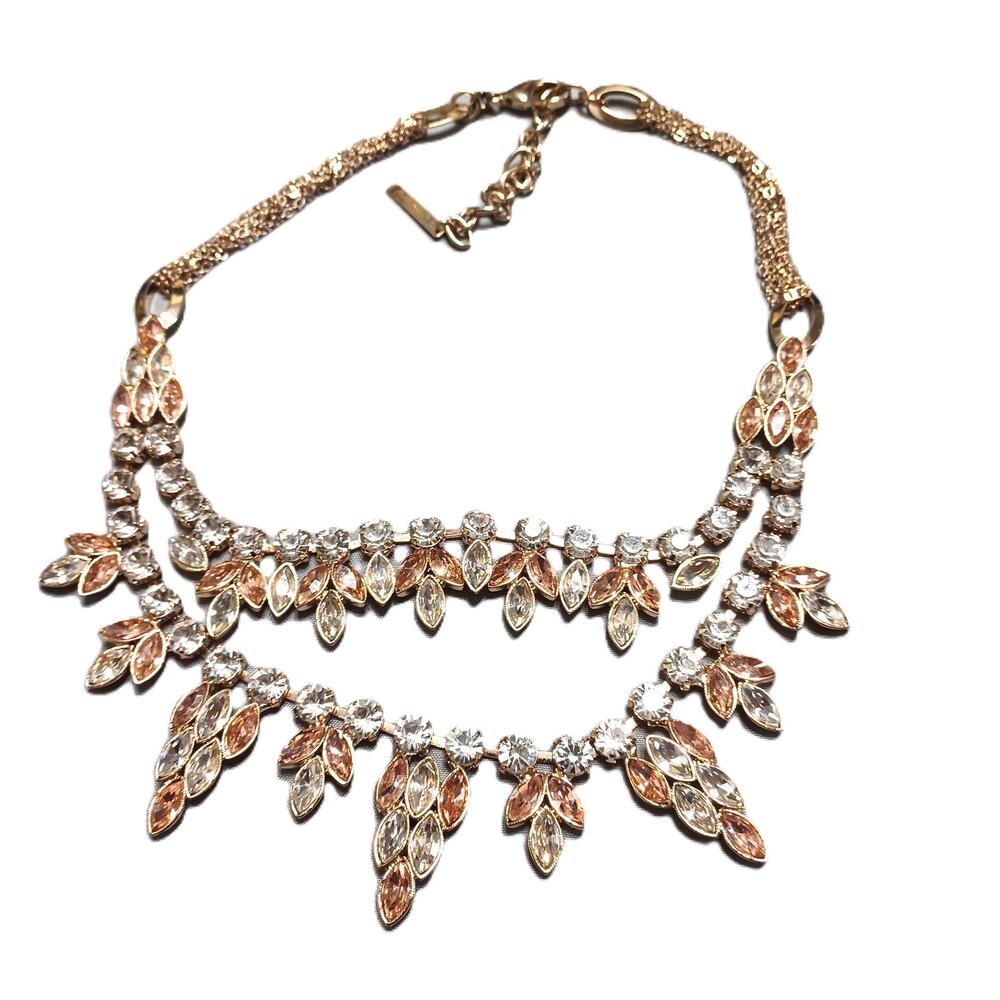 Vintage Mythologie Rhinestone Art Deco Collar Necklace
